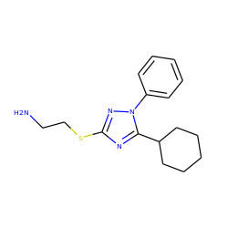 NCCSc1nc(C2CCCCC2)n(-c2ccccc2)n1 ZINC000003305593