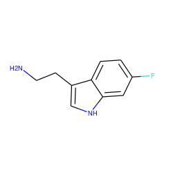 NCCc1c[nH]c2cc(F)ccc12 ZINC000000402912