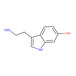 NCCc1c[nH]c2cc(O)ccc12 ZINC000002562379