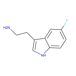 NCCc1c[nH]c2ccc(F)cc12 ZINC000000077278