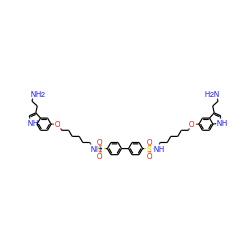 NCCc1c[nH]c2ccc(OCCCCCCNS(=O)(=O)c3ccc(-c4ccc(S(=O)(=O)NCCCCCCOc5ccc6[nH]cc(CCN)c6c5)cc4)cc3)cc12 ZINC000095611444