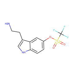 NCCc1c[nH]c2ccc(OS(=O)(=O)C(F)(F)F)cc12 ZINC000034801066