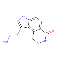 NCCc1c[nH]c2ccc3c(c12)CCNC3=O ZINC000043025351