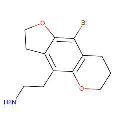 NCCc1c2c(c(Br)c3c1OCCC3)OCC2 ZINC000040938869