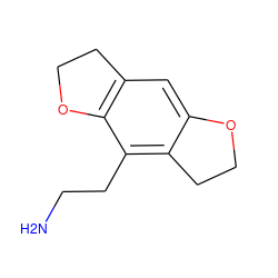 NCCc1c2c(cc3c1OCC3)OCC2 ZINC000013757086