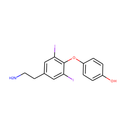 NCCc1cc(I)c(Oc2ccc(O)cc2)c(I)c1 ZINC000013681010