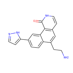 NCCc1cc2cc[nH]c(=O)c2c2cc(-c3ccn[nH]3)ccc12 ZINC000028955864