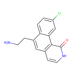 NCCc1cc2cc[nH]c(=O)c2c2cc(Cl)ccc12 ZINC000028955820