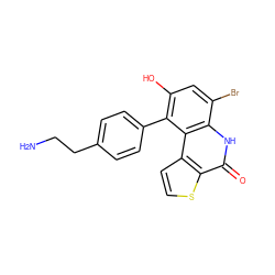 NCCc1ccc(-c2c(O)cc(Br)c3[nH]c(=O)c4sccc4c23)cc1 ZINC000149974278