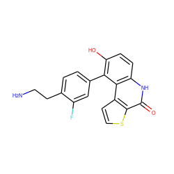 NCCc1ccc(-c2c(O)ccc3[nH]c(=O)c4sccc4c23)cc1F ZINC000164980079