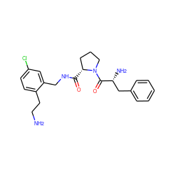 NCCc1ccc(Cl)cc1CNC(=O)[C@@H]1CCCN1C(=O)[C@H](N)Cc1ccccc1 ZINC000013553592