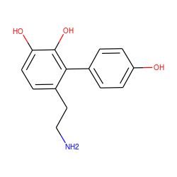 NCCc1ccc(O)c(O)c1-c1ccc(O)cc1 ZINC000029557762