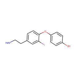 NCCc1ccc(Oc2ccc(O)cc2)c(I)c1 ZINC000013681007