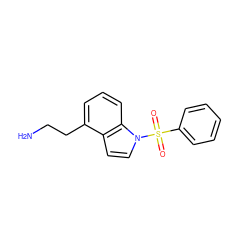 NCCc1cccc2c1ccn2S(=O)(=O)c1ccccc1 ZINC000000008954