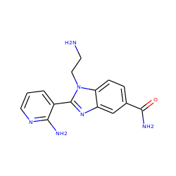 NCCn1c(-c2cccnc2N)nc2cc(C(N)=O)ccc21 ZINC000473125790