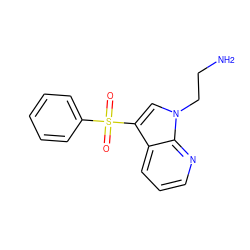 NCCn1cc(S(=O)(=O)c2ccccc2)c2cccnc21 ZINC000038689768