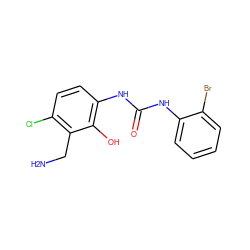 NCc1c(Cl)ccc(NC(=O)Nc2ccccc2Br)c1O ZINC000028380031