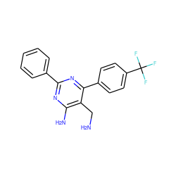 NCc1c(N)nc(-c2ccccc2)nc1-c1ccc(C(F)(F)F)cc1 ZINC000014948328