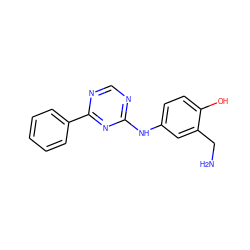 NCc1cc(Nc2ncnc(-c3ccccc3)n2)ccc1O ZINC000063539269