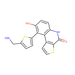 NCc1ccc(-c2c(O)ccc3[nH]c(=O)c4sccc4c23)s1 ZINC000150201631