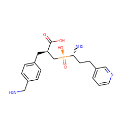 NCc1ccc(C[C@H](C[P@](=O)(O)[C@H](N)CCc2cccnc2)C(=O)O)cc1 ZINC000299827406