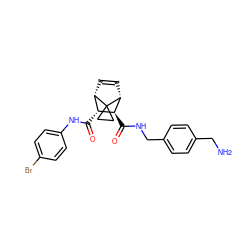 NCc1ccc(CNC(=O)[C@H]2[C@H](C(=O)Nc3ccc(Br)cc3)[C@@H]3C=C[C@H]2C32CC2)cc1 ZINC000168439830