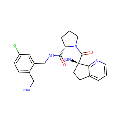 NCc1ccc(Cl)cc1CNC(=O)[C@@H]1CCCN1C(=O)[C@@]1(N)CCc2cccnc21 ZINC000209413608