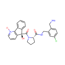 NCc1ccc(Cl)cc1CNC(=O)[C@@H]1CCCN1C(=O)[C@@]1(O)c2ccccc2-c2c1ccc[n+]2[O-] ZINC000013641397