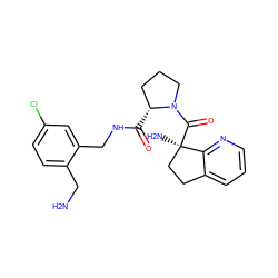 NCc1ccc(Cl)cc1CNC(=O)[C@@H]1CCCN1C(=O)[C@]1(N)CCc2cccnc21 ZINC000209413574