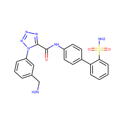 NCc1cccc(-n2nnnc2C(=O)Nc2ccc(-c3ccccc3S(N)(=O)=O)cc2)c1 ZINC000013487242