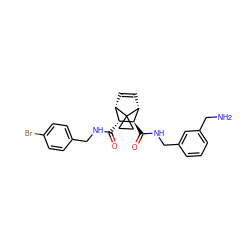 NCc1cccc(CNC(=O)[C@H]2[C@H](C(=O)NCc3ccc(Br)cc3)[C@@H]3C=C[C@H]2C32CC2)c1 ZINC000168350546