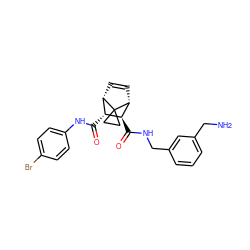 NCc1cccc(CNC(=O)[C@H]2[C@H](C(=O)Nc3ccc(Br)cc3)[C@@H]3C=C[C@H]2C32CC2)c1 ZINC000168407606