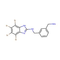 NCc1cccc(CNc2nc3c(Br)c(Br)c(Br)c(Br)c3[nH]2)c1 ZINC000143597765