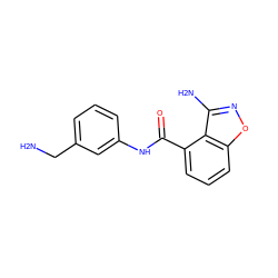 NCc1cccc(NC(=O)c2cccc3onc(N)c23)c1 ZINC000084706522