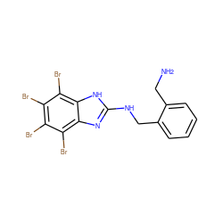 NCc1ccccc1CNc1nc2c(Br)c(Br)c(Br)c(Br)c2[nH]1 ZINC000143689542