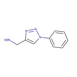 NCc1cn(-c2ccccc2)nn1 ZINC000012336348