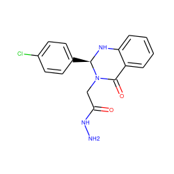 NNC(=O)CN1C(=O)c2ccccc2N[C@@H]1c1ccc(Cl)cc1 ZINC000473133755