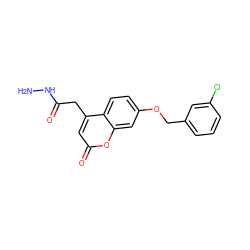 NNC(=O)Cc1cc(=O)oc2cc(OCc3cccc(Cl)c3)ccc12 ZINC000036518287