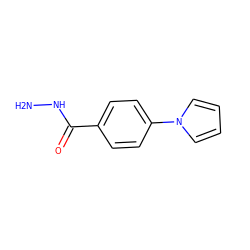 NNC(=O)c1ccc(-n2cccc2)cc1 ZINC000002578303