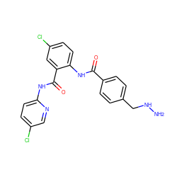 NNCc1ccc(C(=O)Nc2ccc(Cl)cc2C(=O)Nc2ccc(Cl)cn2)cc1 ZINC000028089087