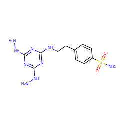 NNc1nc(NN)nc(NCCc2ccc(S(N)(=O)=O)cc2)n1 ZINC000028470396