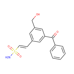 NS(=O)(=O)/C=C/c1cc(CO)cc(C(=O)c2ccccc2)c1 ZINC000013438159