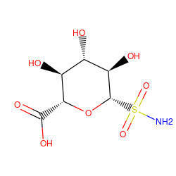 NS(=O)(=O)[C@@H]1O[C@H](C(=O)O)[C@@H](O)[C@H](O)[C@H]1O ZINC000045317155