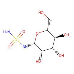 NS(=O)(=O)N[C@@H]1O[C@H](CO)[C@@H](O)[C@H](O)[C@@H]1O ZINC000072175681