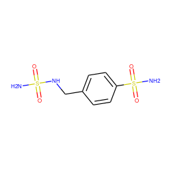 NS(=O)(=O)NCc1ccc(S(N)(=O)=O)cc1 ZINC000095557496