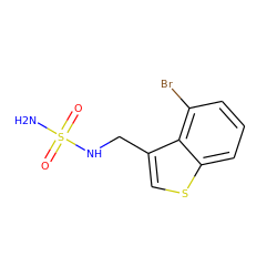 NS(=O)(=O)NCc1csc2cccc(Br)c12 ZINC000043105192