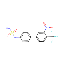 NS(=O)(=O)Nc1ccc(-c2ccc(C(F)(F)F)c([N+](=O)[O-])c2)cc1 ZINC000028712018