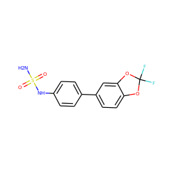 NS(=O)(=O)Nc1ccc(-c2ccc3c(c2)OC(F)(F)O3)cc1 ZINC000028712021