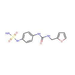 NS(=O)(=O)Nc1ccc(NC(=O)NCc2ccco2)cc1 ZINC000095587036