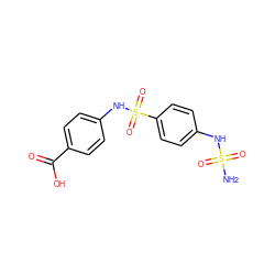 NS(=O)(=O)Nc1ccc(S(=O)(=O)Nc2ccc(C(=O)O)cc2)cc1 ZINC000095553669